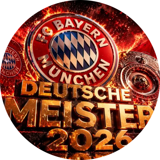 FC Bayern München Deutscher Meister 2026 Motiv 2