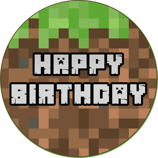Minecraft Happy Birthday Tortenaufleger