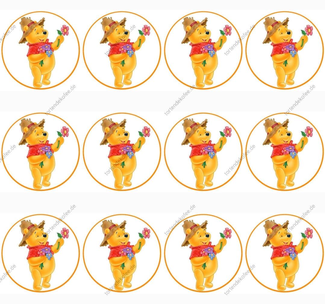 Angebot* Puh Bär Torten + Muffinaufleger