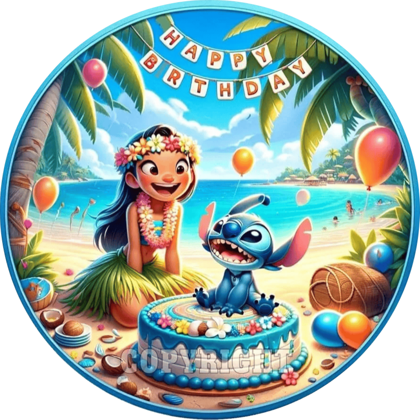 Lilo & Stitch Geburtstag Tortenaufleger