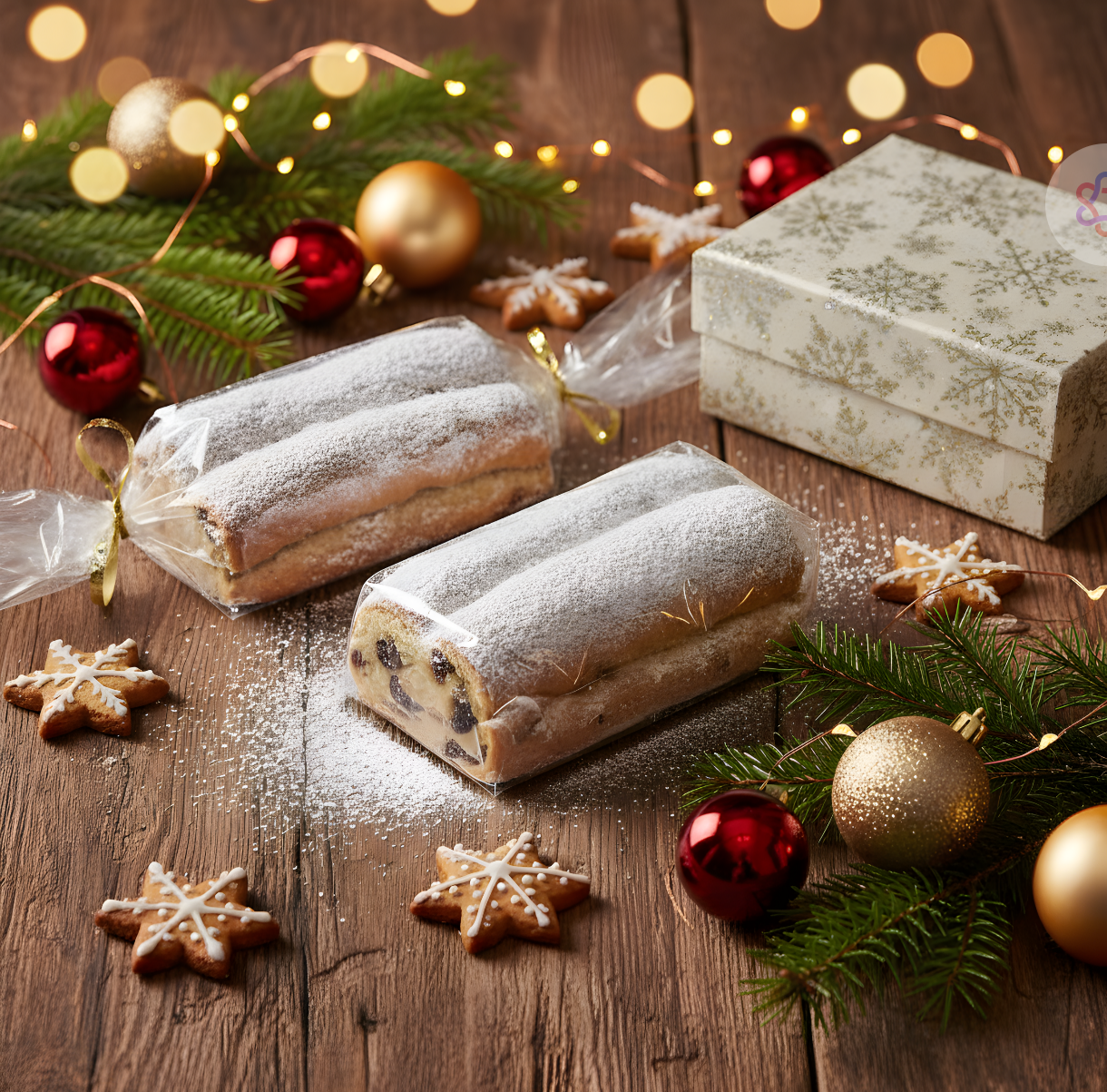 Frischer Marzipan Stollen