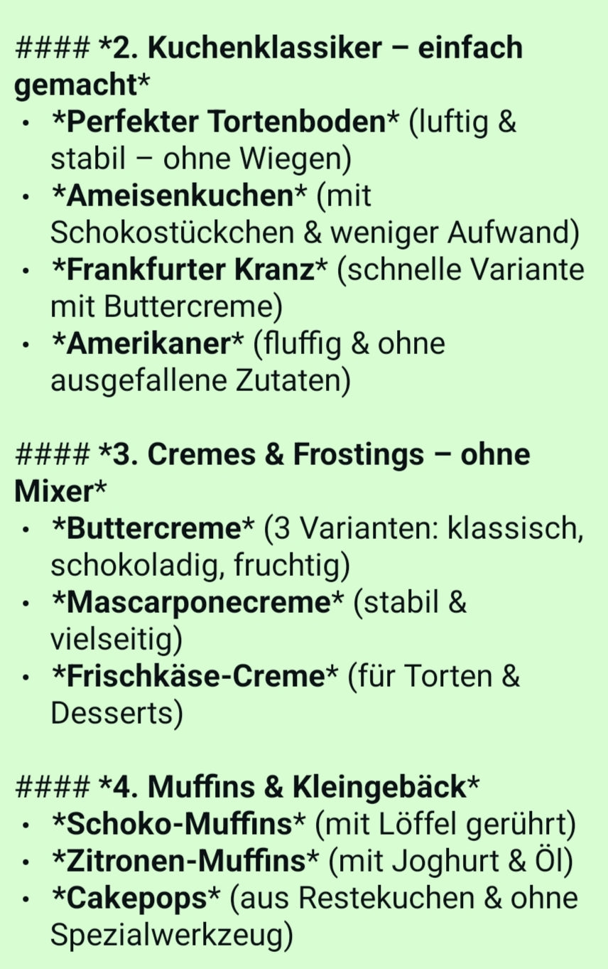 Backen ohne Waage & Mixer eBook 128 Seiten