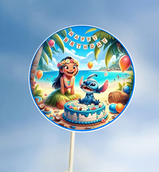 Lilo und Stitch Torteneimstecker aus Fondant (Handgemacht)