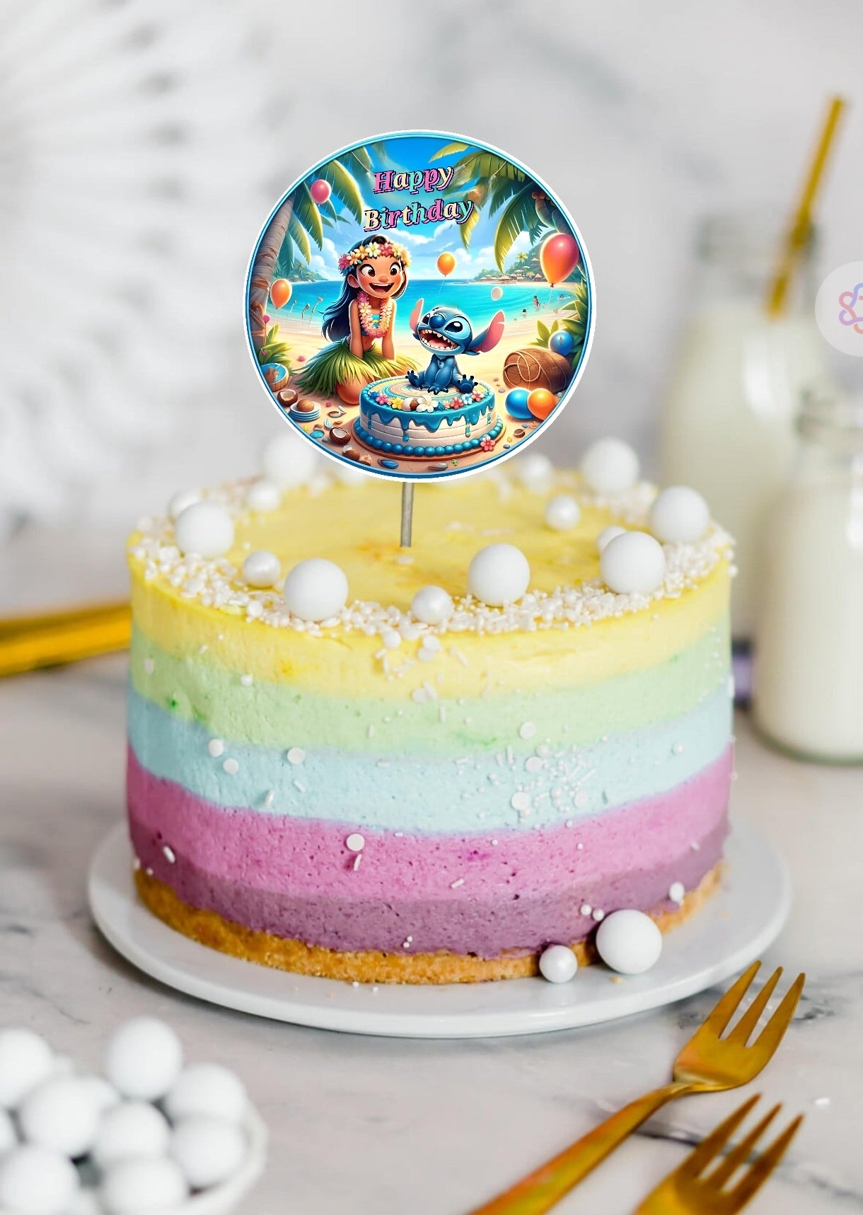 Lilo und Stitch Torteneimstecker aus Fondant (Handgemacht)