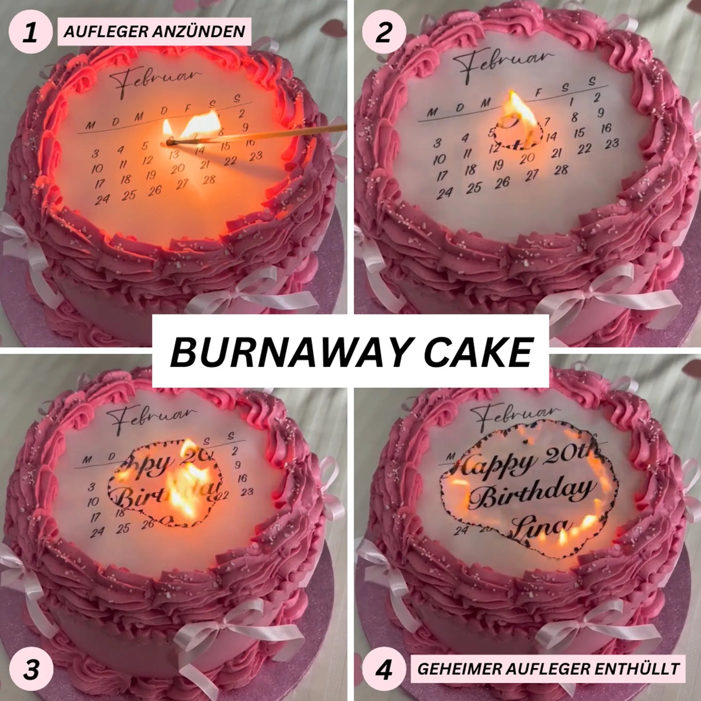 Burn away Tortenaufleger set