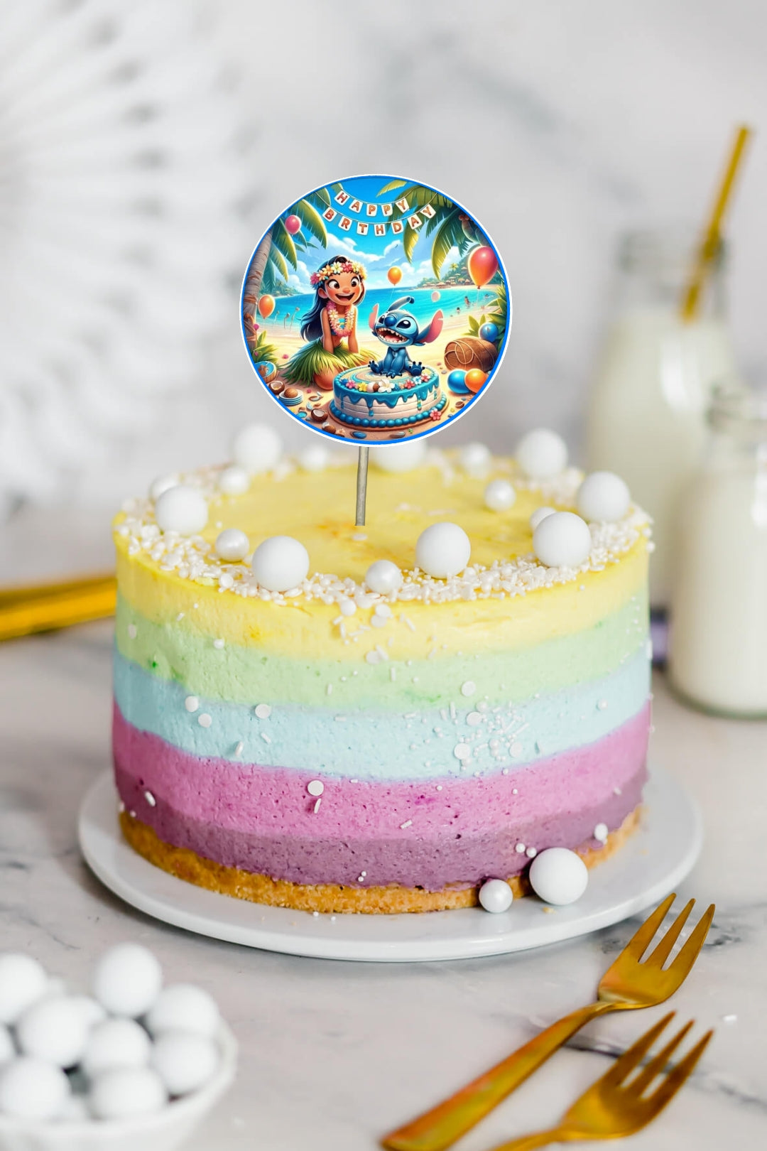Lilo und Stitch Torteneimstecker aus Fondant (Handgemacht)