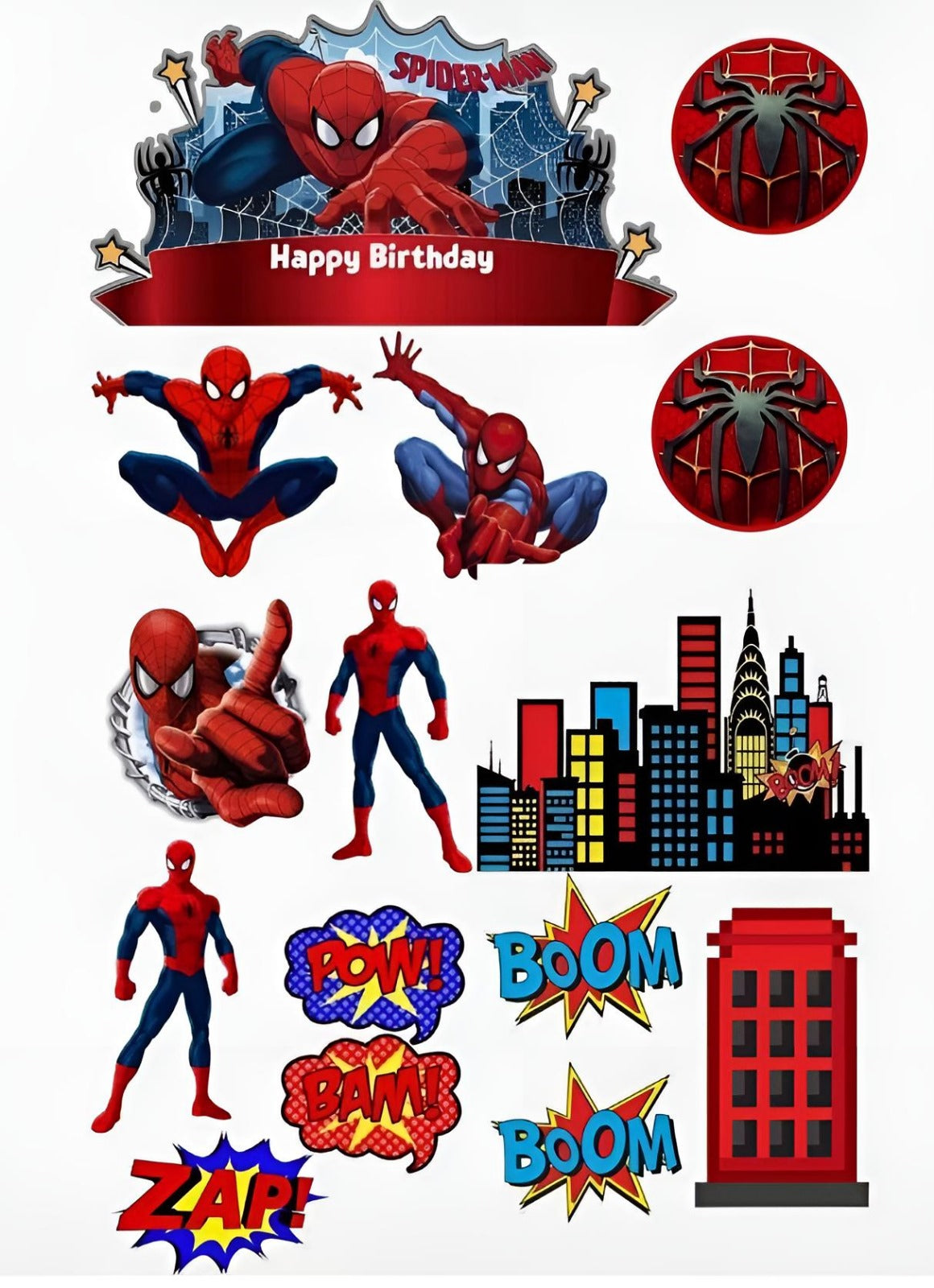 Spiderman Tortendeco komplett Set