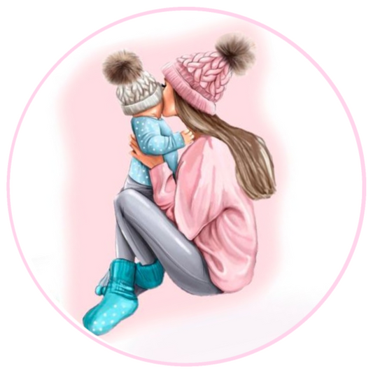 Mama und Kind Tortenaufleger