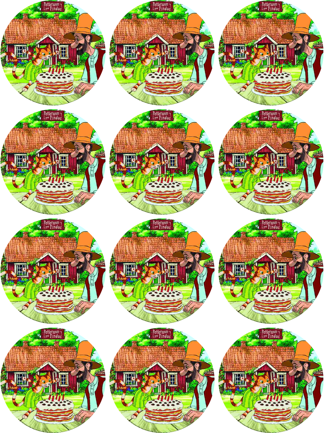 Petterson und Findus Muffinaufleger