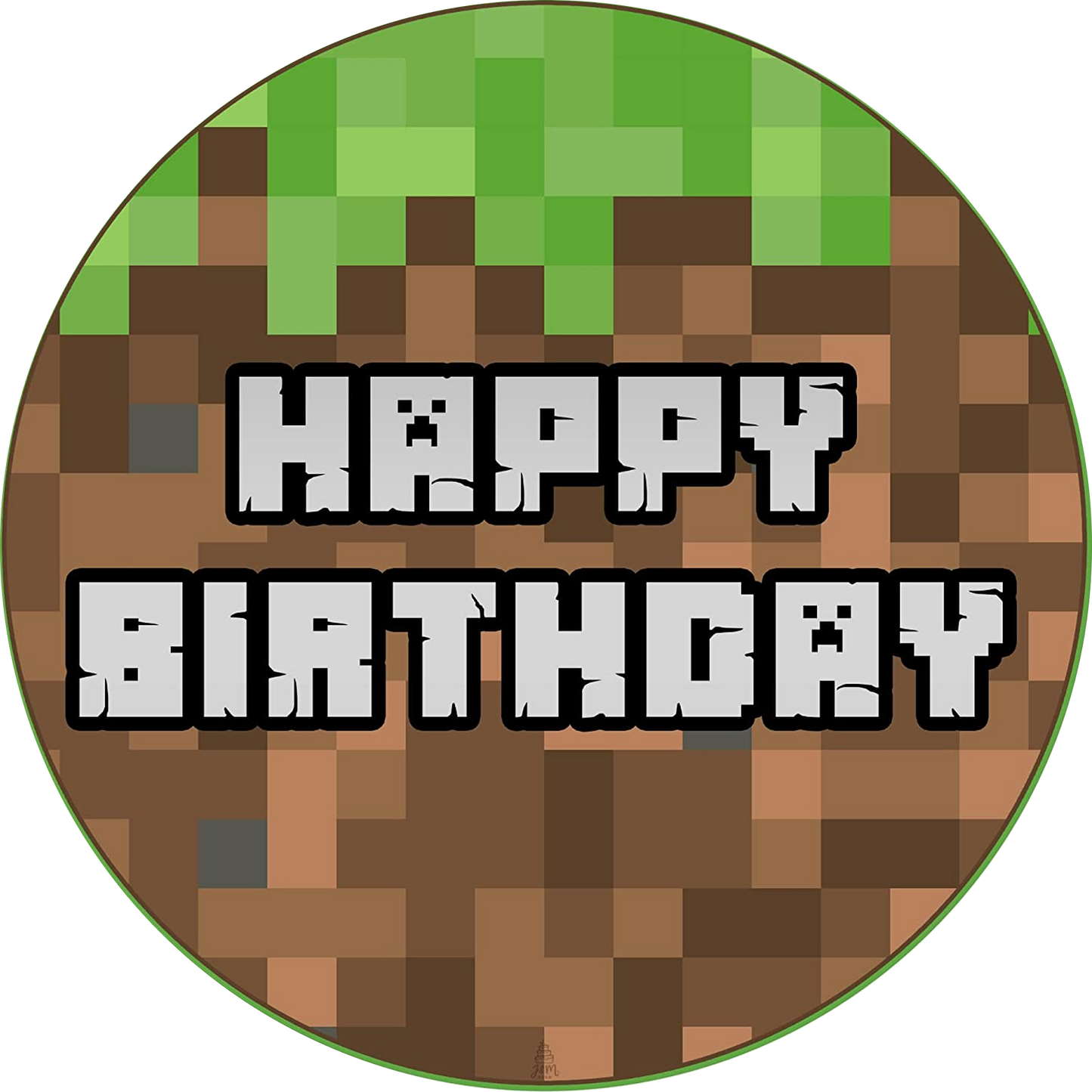 Minecraft Happy Birthday Tortenaufleger