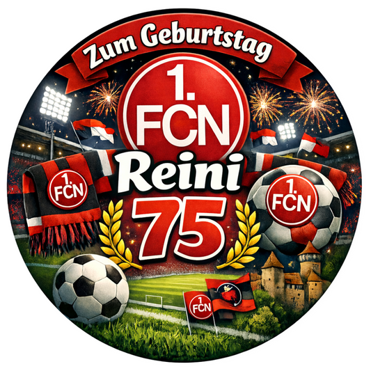 1.fc Nürnberg Geburtstags Tortenaufleger