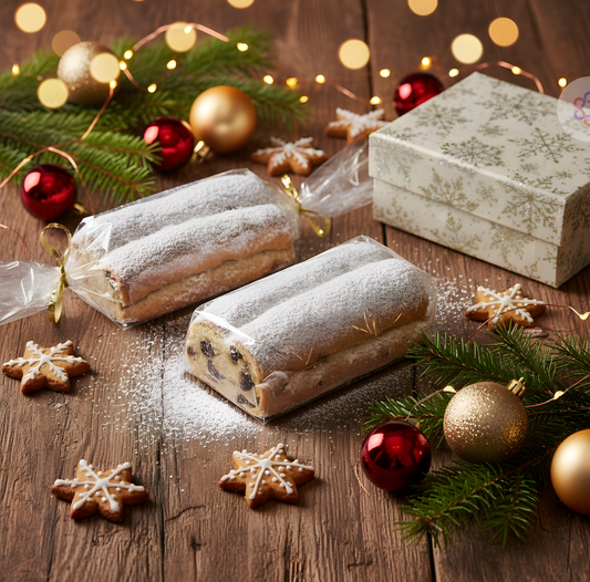 Frischer Marzipan Stollen