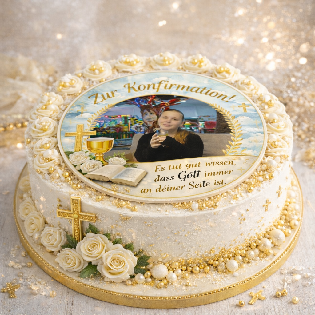Konfirmation Tortenaufleger – personalisiert nach Wunsch ✨🌸