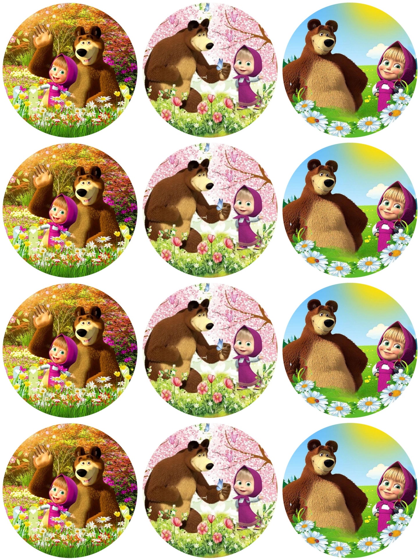 Mascha und der Bär Muffinaufleger