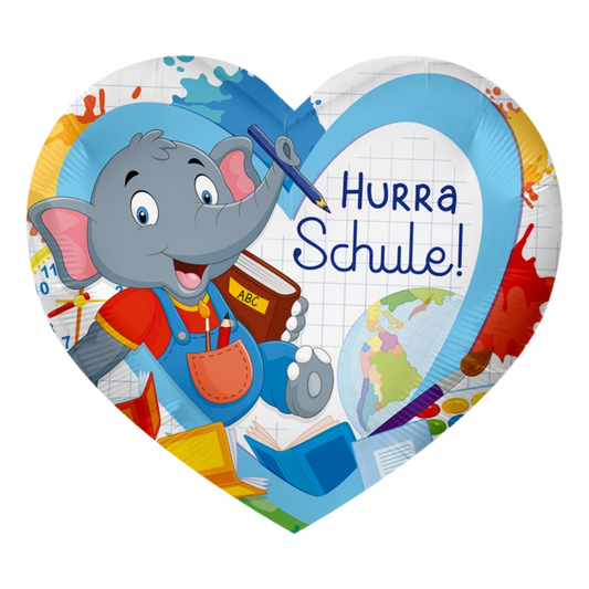 Einschulungs Tortenaufleger in Herzform