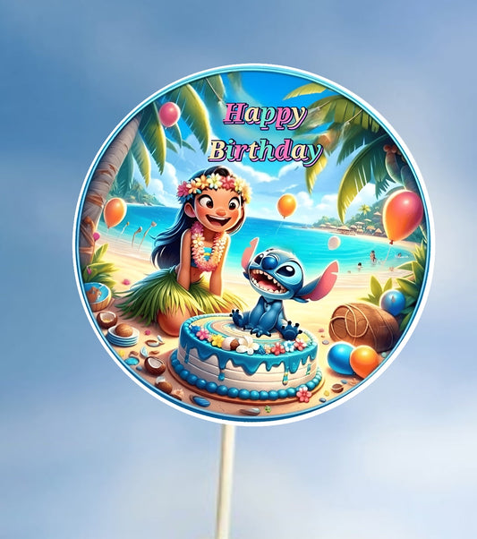 Lilo und Stitch Torteneimstecker aus Fondant (Handgemacht)