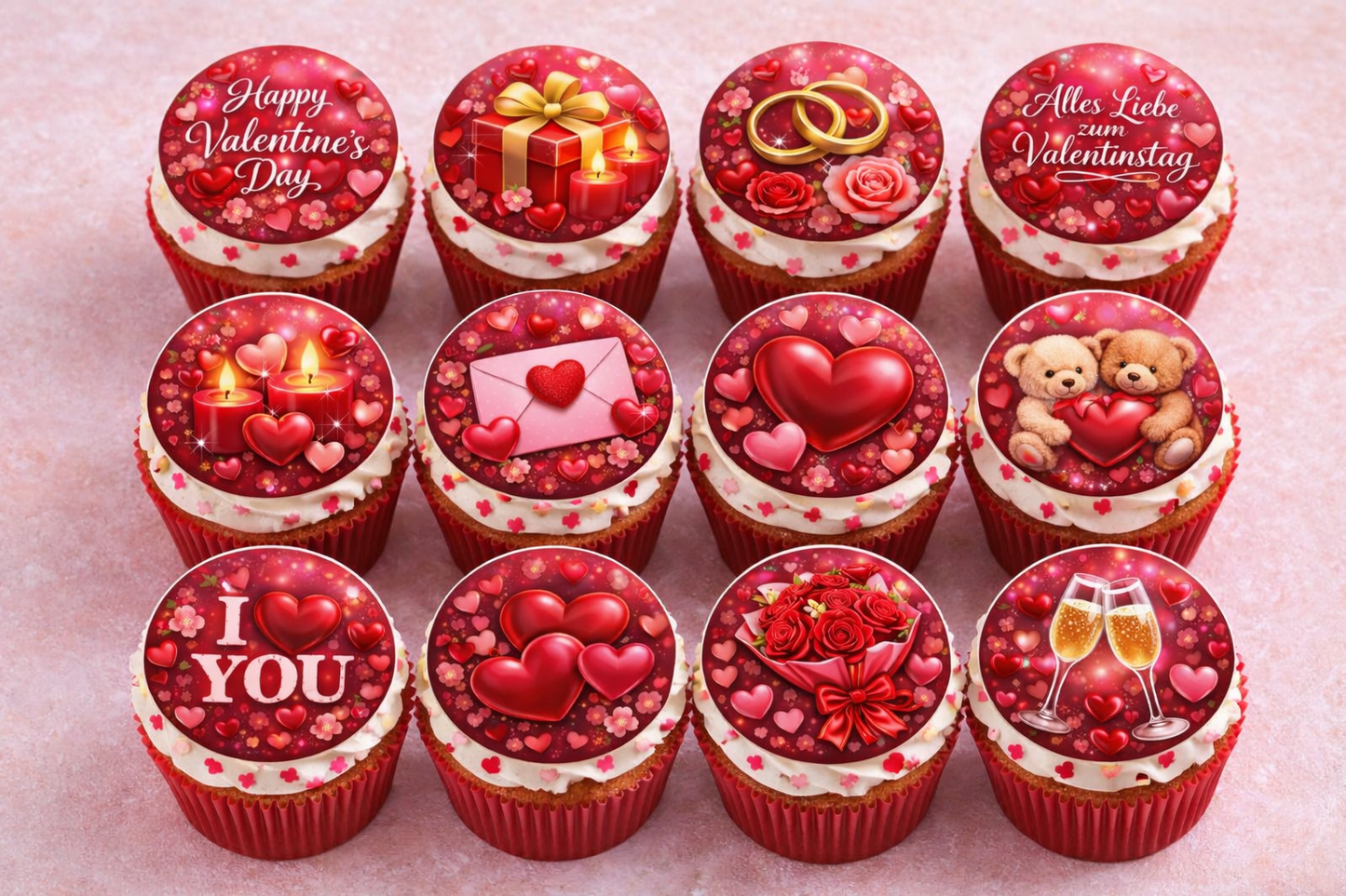 Valentinstag Muffinaufleger
