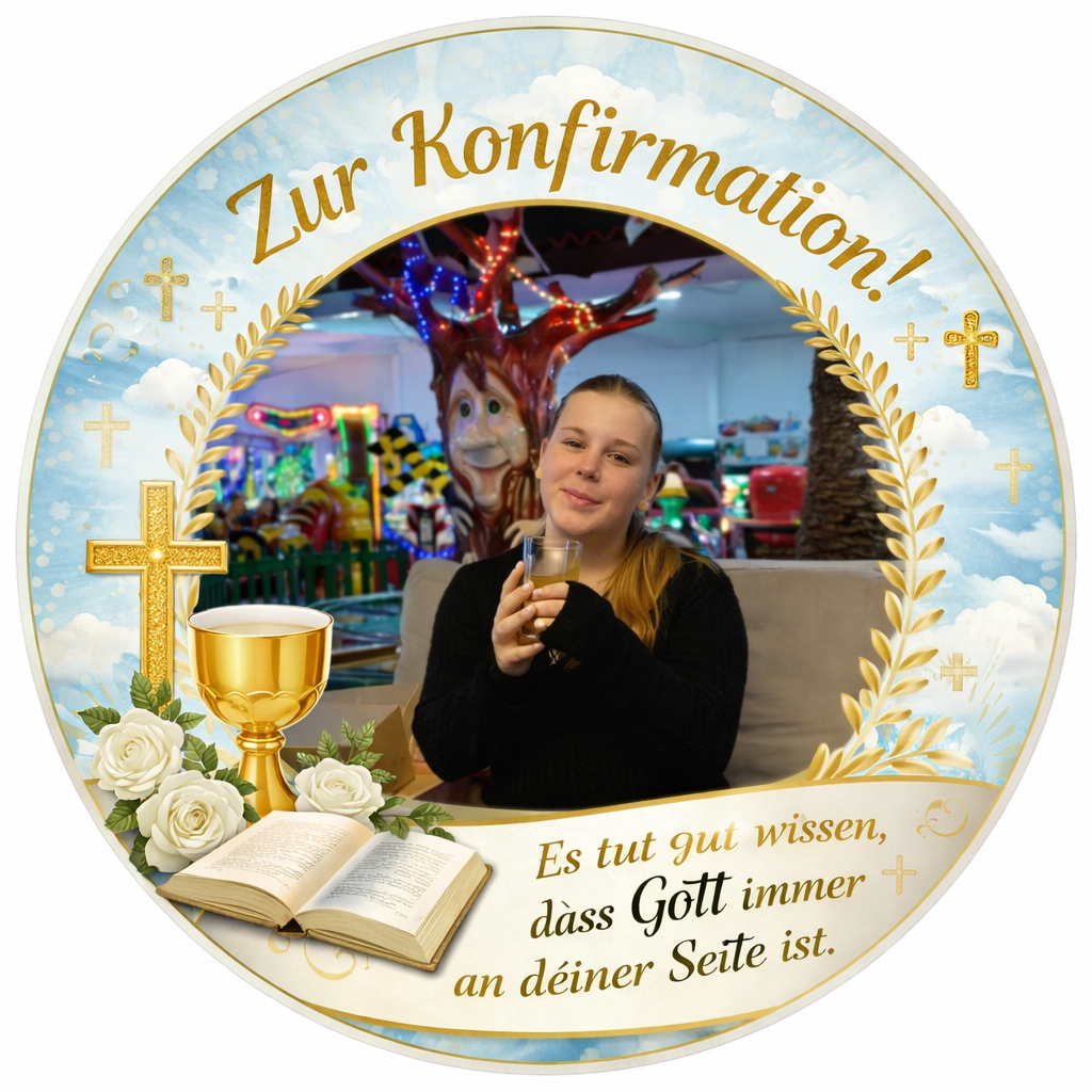 Konfirmation Tortenaufleger – personalisiert nach Wunsch ✨🌸