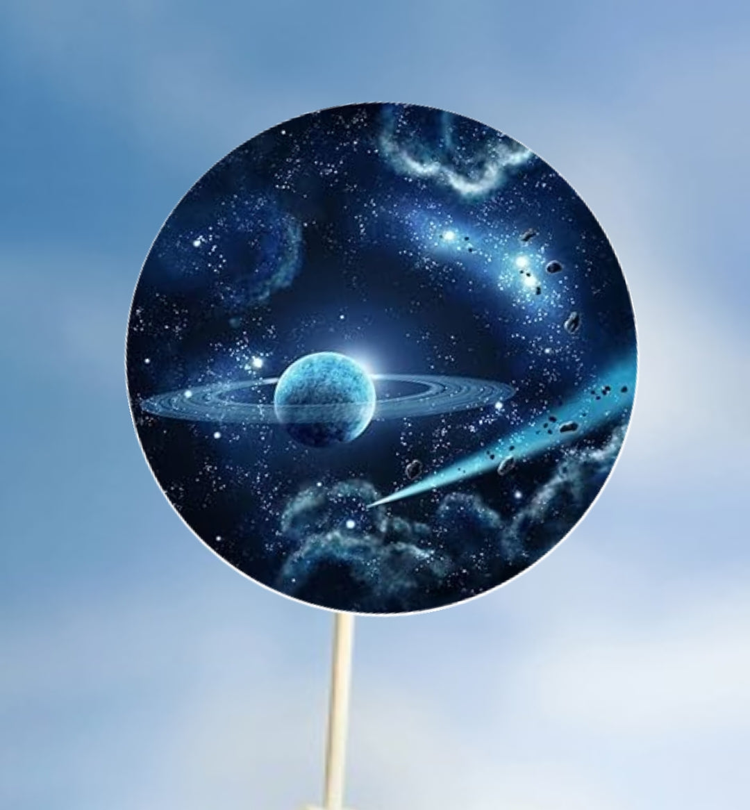 Weltall Torteneimstecker aus Fondant (Handgemacht)