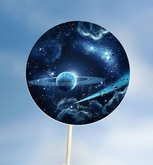 Weltall Torteneimstecker aus Fondant (Handgemacht)